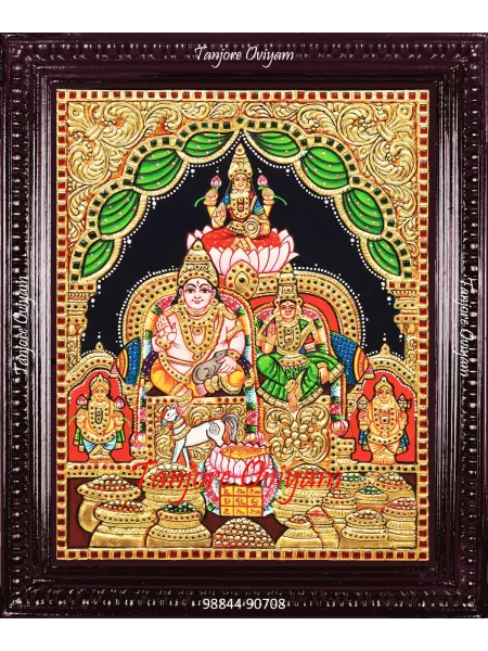 Kubera lakshmi Tanjore painting
